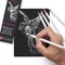 6 Pieces Professional White Charcoal Pencils Set -Sketch Highlight White Pencils for Drawing, Sketching, Shading, Blending, White Chalk Pencils for Beginners & Artists
